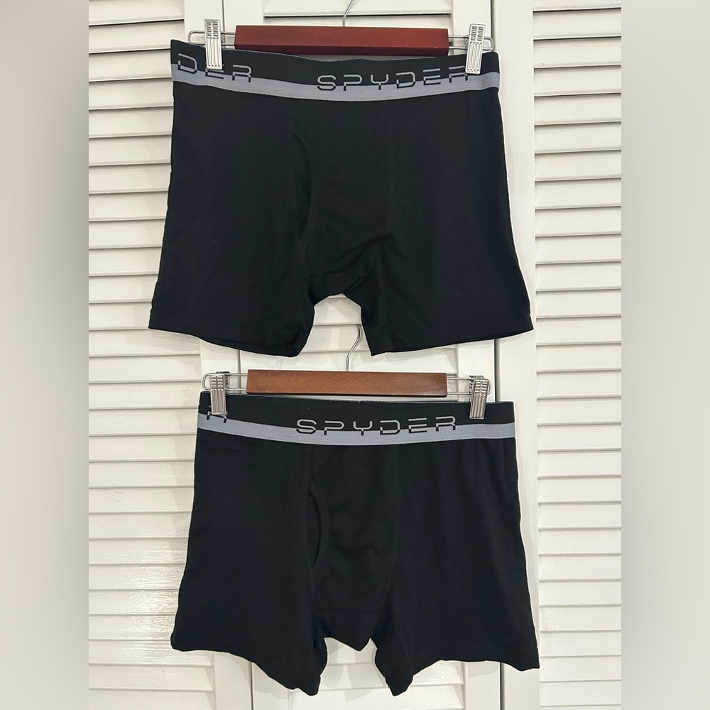 Spyder Men's Black Boxer Briefs -2 pair size medium